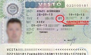 одноразова шенгенська віза